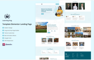Learning hub - College and University Education Elementor Landing Page Elementor Kit