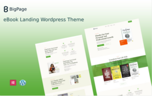 Bigpage - eBook Landing Wordpress Theme WordPress Theme