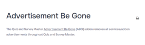 Advertisement Be Gone – Quiz And Survey Master 2.0.0
