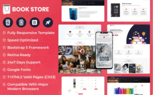 Study Bookstore HTML Responsive Website Template