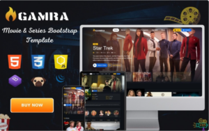 Gammra Movies & TV Series Bootstrap Template Website Template