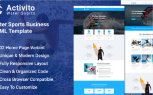 Activito - Water Sports Business HTML Template. Website Template