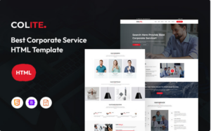 Colite - Best Corporate Service website Template Website Template