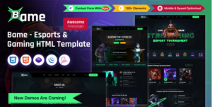 Bame - Esports & Gaming HTML Template