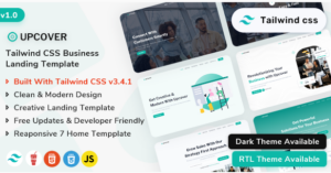 Upcover - Tailwind CSS Business & Corporate Landing Template