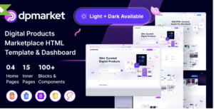 DpMarket – Digital Products Marketplace Html5 Template With Dashboard