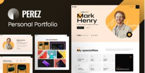 Perez - Tailwind CSS Personal Portfolio Template