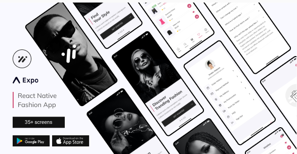 Evelin - React Native Fashion Store App | Expo SDK 45.0.0