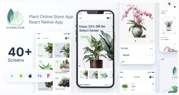 Everbloom - Plant Online Store | React Native CLI 0.73.2 | Frontend