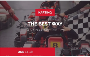 Karting Responsive Landing Page Template