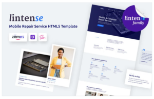 Lintense - Smartphone Repair Company Landing Page Template