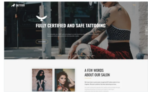 Tattoo - Beauty Salon HTML5 Landing Page Template