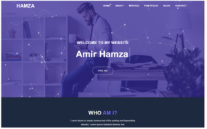 Hamza Personal Portfolio Landing Page Template