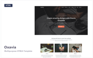 Oxavia - Responsive HTML5 Landing Page Template