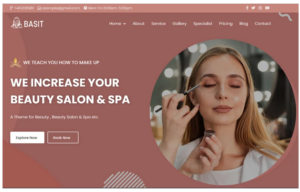 Basit - Beauty Salon & Spa Landing Page Template
