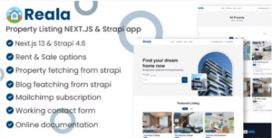 Reala - Property Listing NEXT.JS, Strapi app