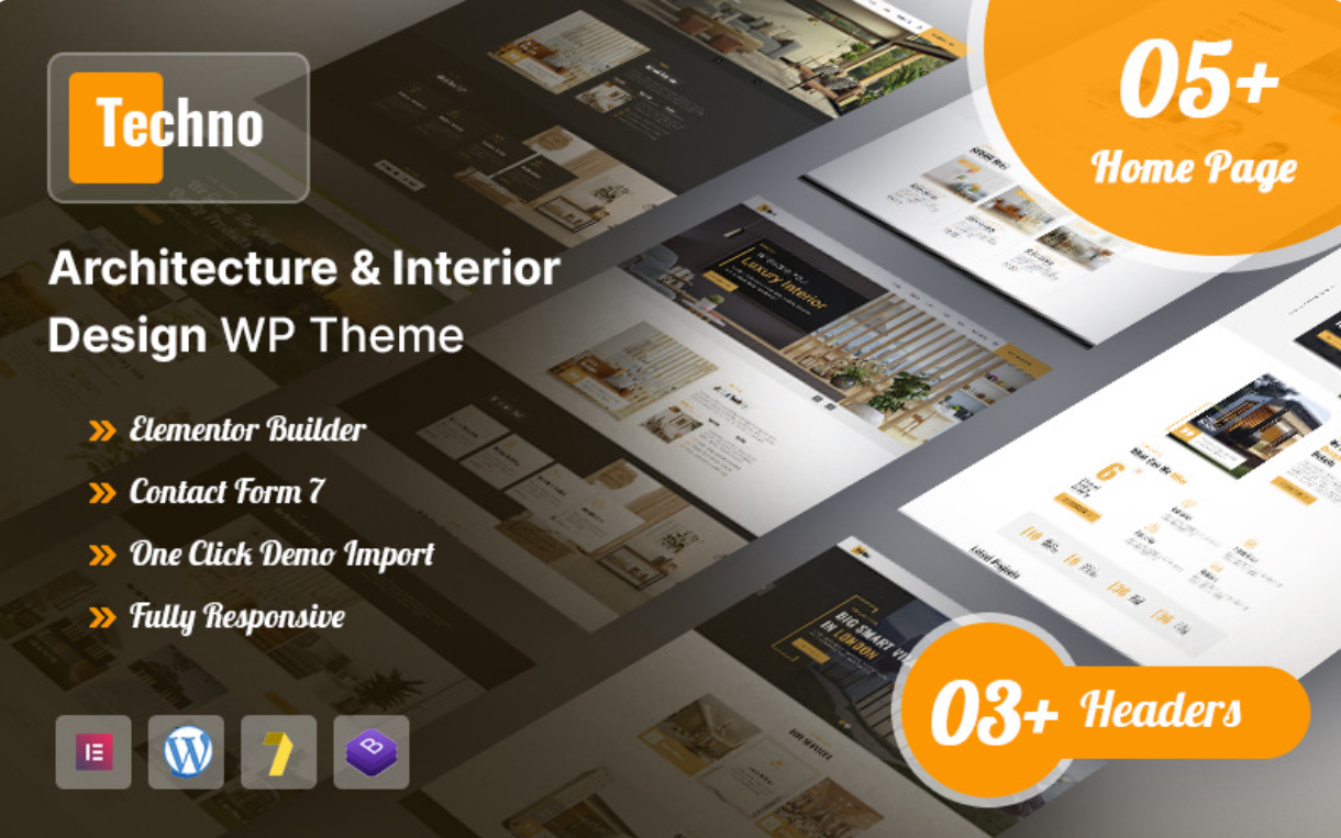 Techno- Interior Design and Architecture WordPress Theme