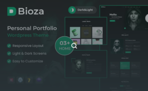 Bioza - Personal Portfolio Landing Page WordPress Theme