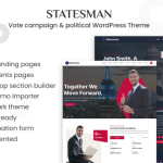 Statesman Vote Campaign Portfolio Political WordPress Theme