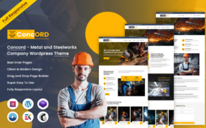 Concord - Metal and Steelworks Company Wordpress Theme WordPress Theme