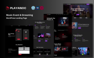 Playanoc - Music Event and Streaming WordPress Landing Page WordPress Theme