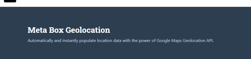 Meta Box Geolocation 1.3.4