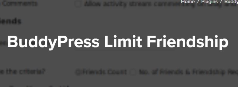 BuddyPress Limit Friendship Request 1.0.1