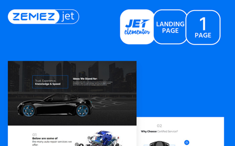 Autoluxe – Car Tuning Jet Elementor Template