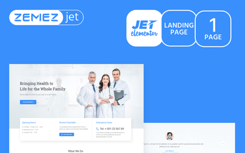 Healthen – Clean Medicine Jet Elementor Template