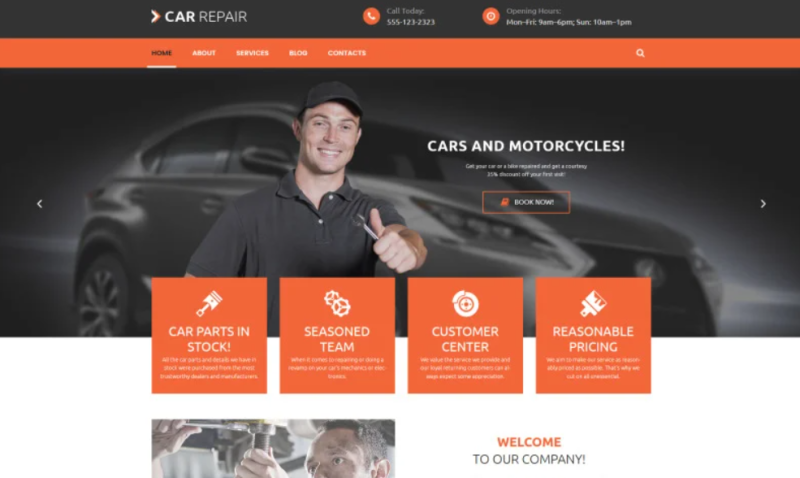 Cars and Bikes WordPress Theme