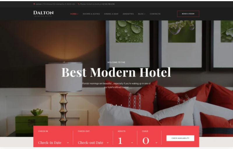 Dalton – Modern Hotel & Resort WordPress Theme