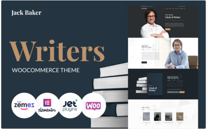 Jack Baker – Writer Responsive WordPress Theme