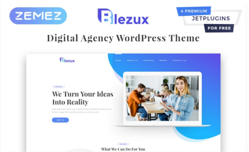 Blezux – Digital Multipurpose Modern Elementor WordPress Theme