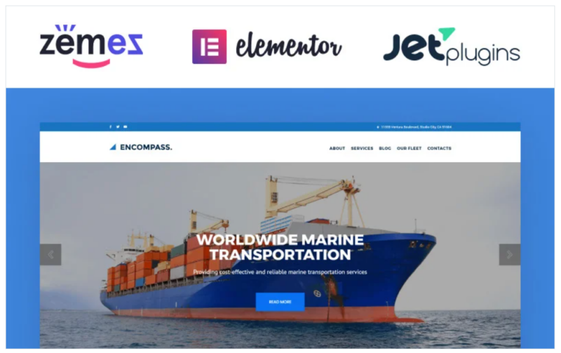 Encompass – Transportation Maritime WordPress Theme