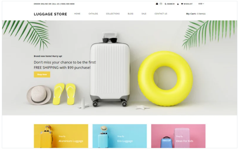 Luggage store – Travel Store eCommerce Modern Shopify Theme