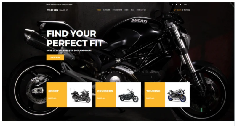 MOTORTRACK – Motorcycle Multipage Modern Shopify Theme