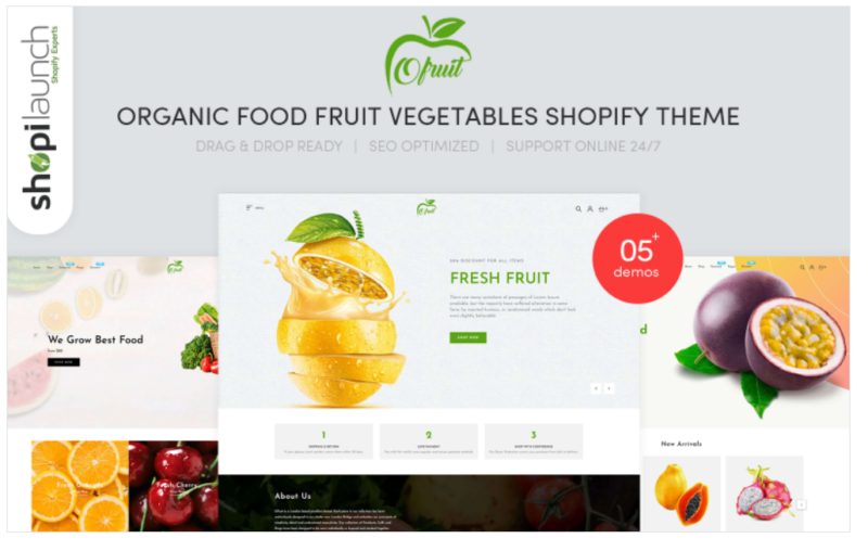 OFruit – Organic Food Fruit Vegetables Shopify Theme