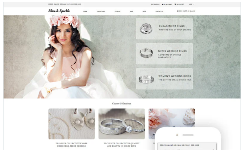 Shine & Sparkle – Jewelry Multipage Stylish Shopify Theme