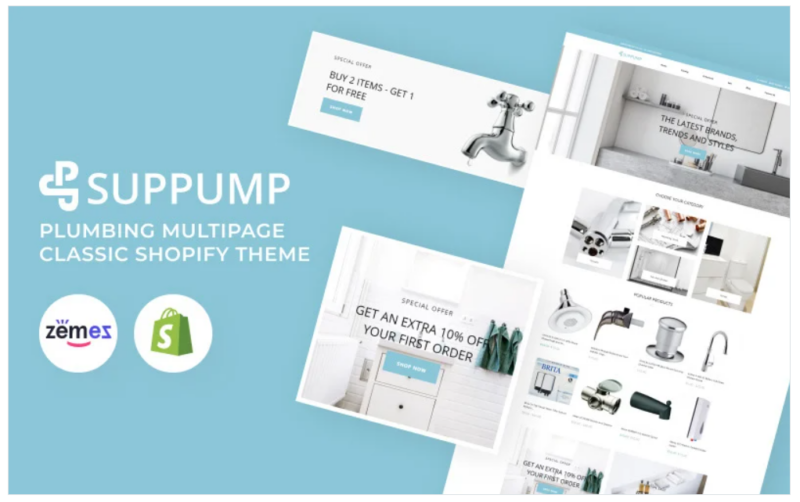 Suppump – Plumbing Multipage Classic Shopify Theme