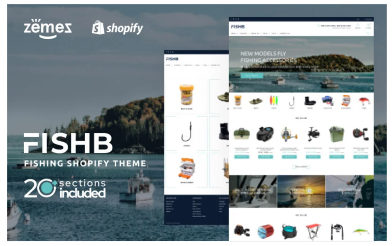 FishB – Shopify Fishing Website Design Template Shopify Theme