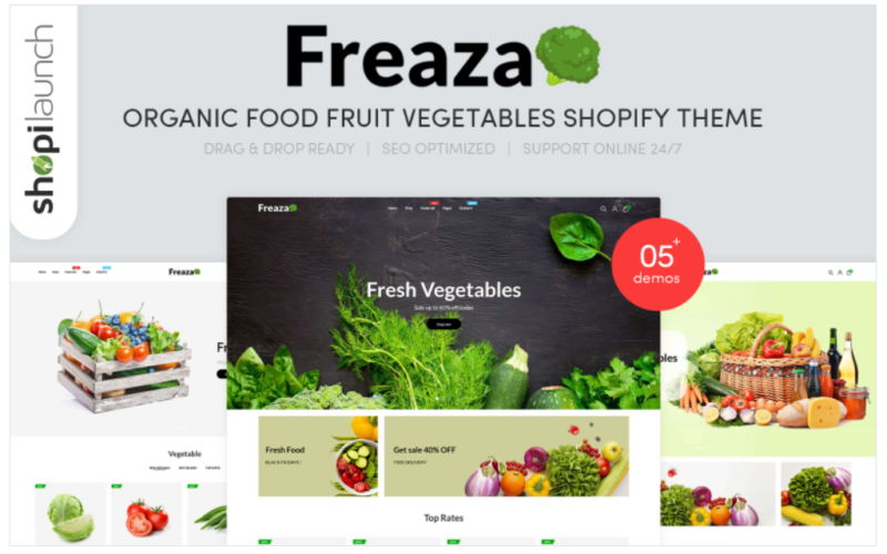 Freaza – Organic Food Fruit Vegetables Shopify Theme