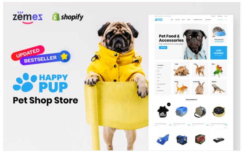 Happy Pup – Pet Shop Store Shopify Theme