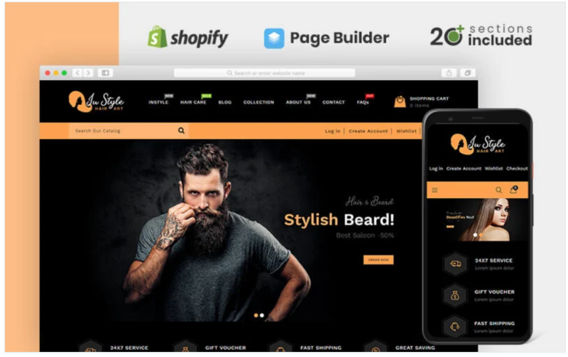 Instyle Hair Art Store Shopify Theme