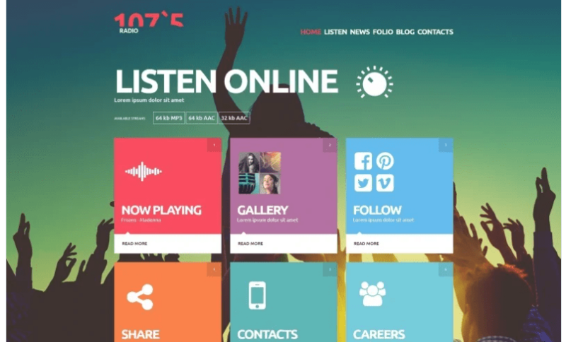 Online Radio Joomla Template