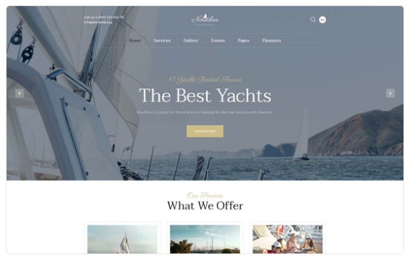 Nautilus – Yachting Multipage HTML Website Template 1.0