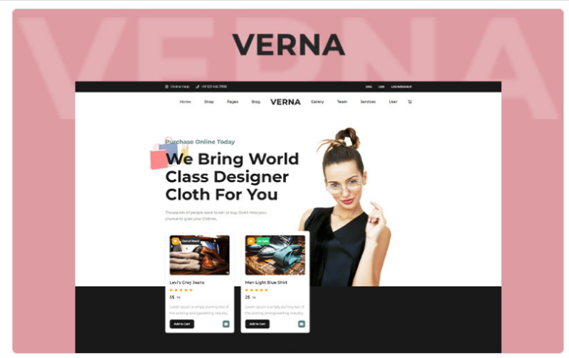 Verna – Cloth Shop Website Template 1.0