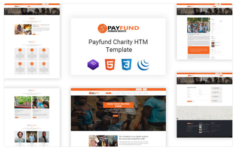 Payfund – Charity Nonprofit Organization Website Template 1.0