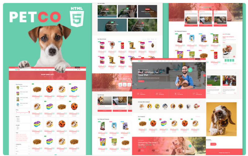 Petco | Pet and animal Shop Website Template 1.0