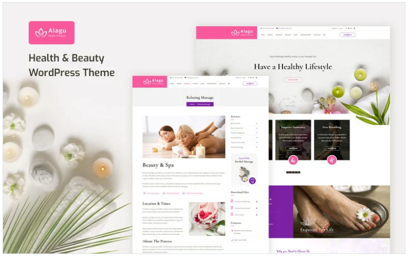 Alagu – Beauty Salon WordPress Theme