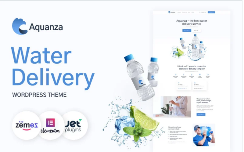 Aquanza – Water Delivery WordPress Theme